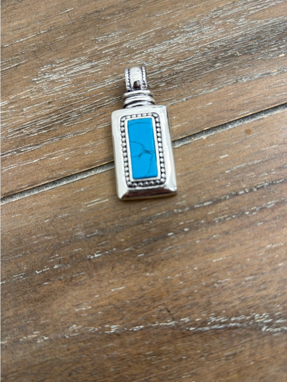 Silver 925 Turquoise Pendant no chain included new stamped. - Picture 5 of 8
